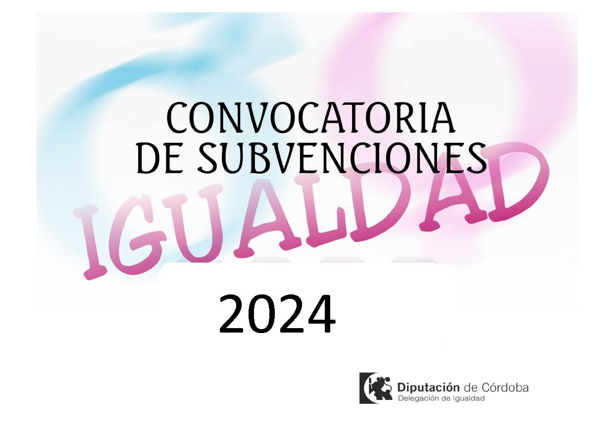 Convocatoria subvenciones Departamento de Igualdad año 2024